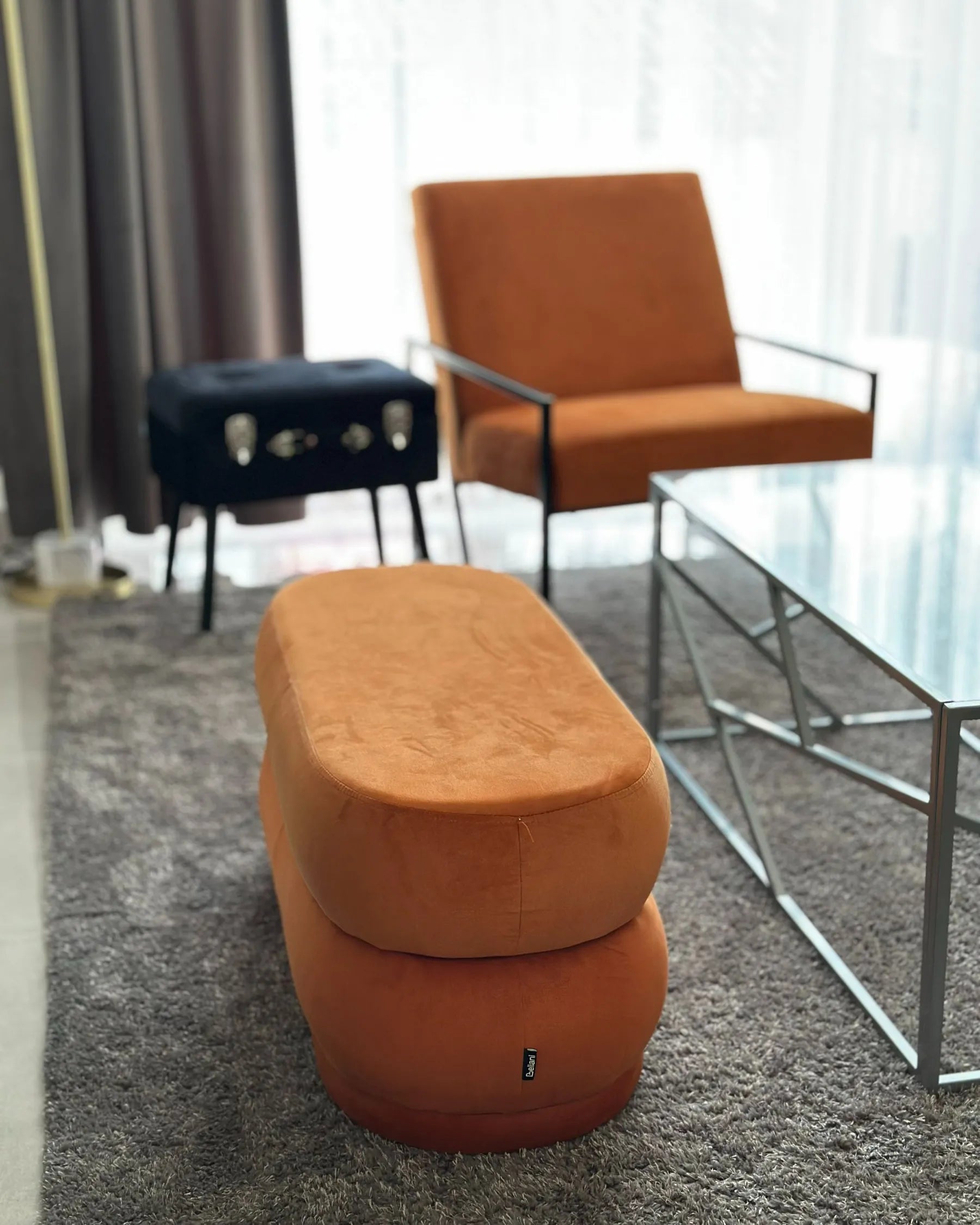 Bench ELLENDALE Velvet Orange