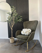 Rocking Chair ANASET Boucle Dark Green