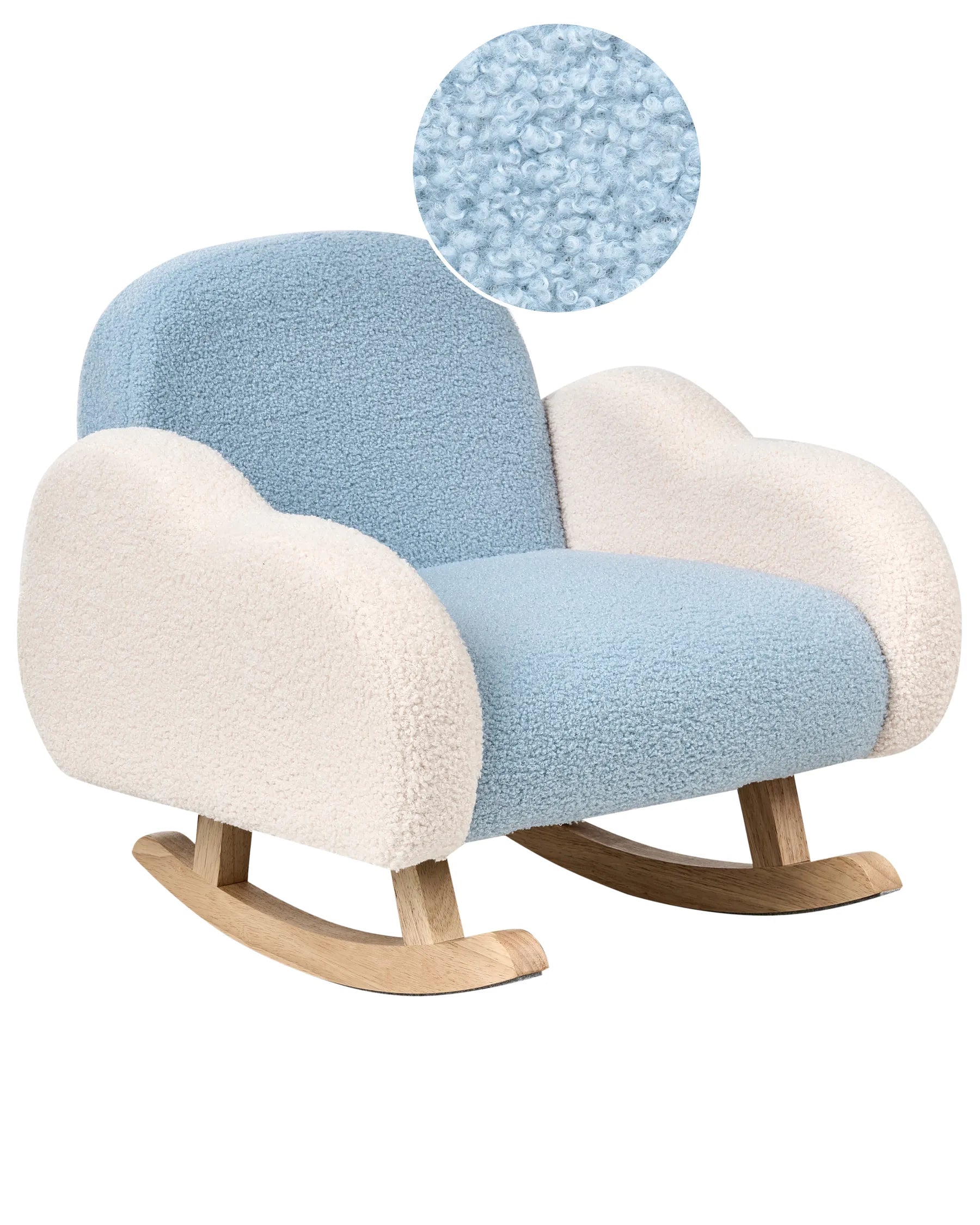 Kids Rocking Chair Cloud SKARE Boucle Light Blue