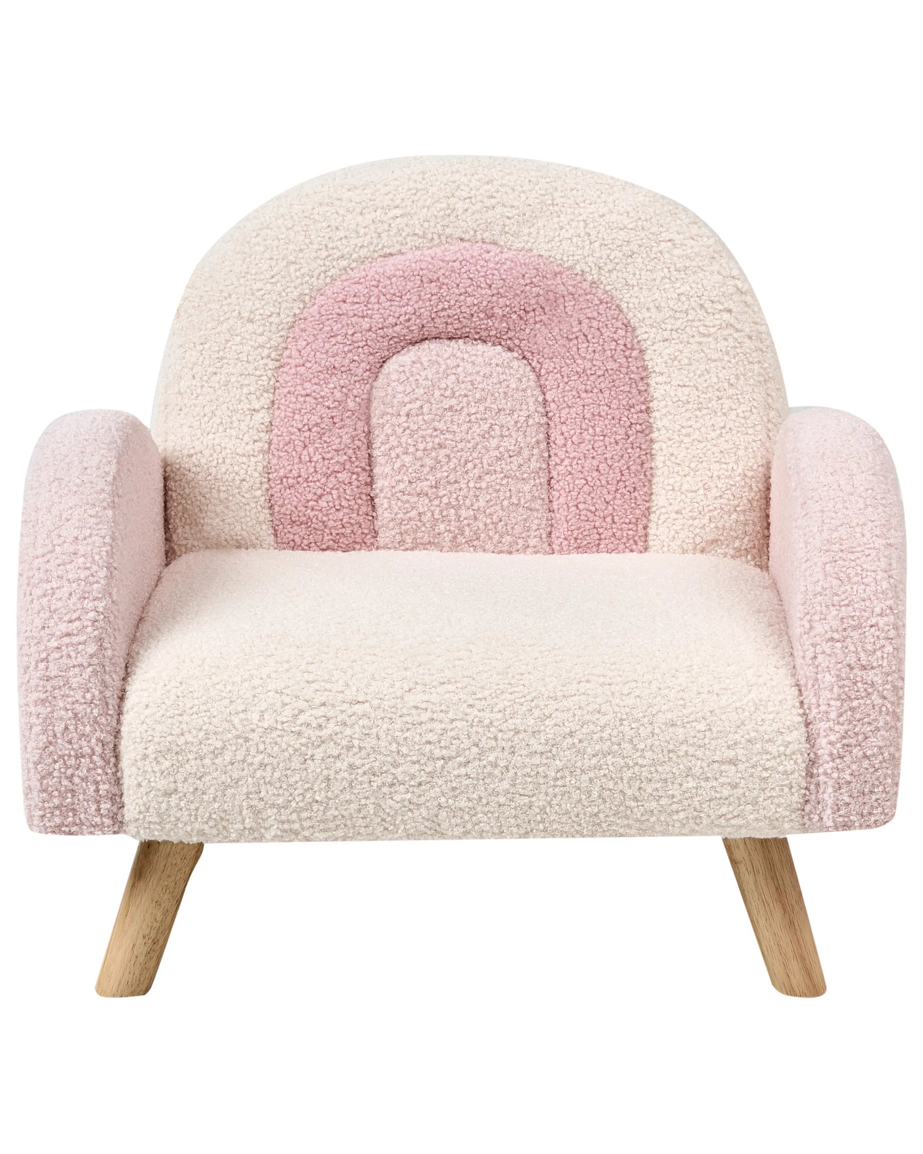 Kids Armchair Rainbow OMBO Boucle Pastel Pink