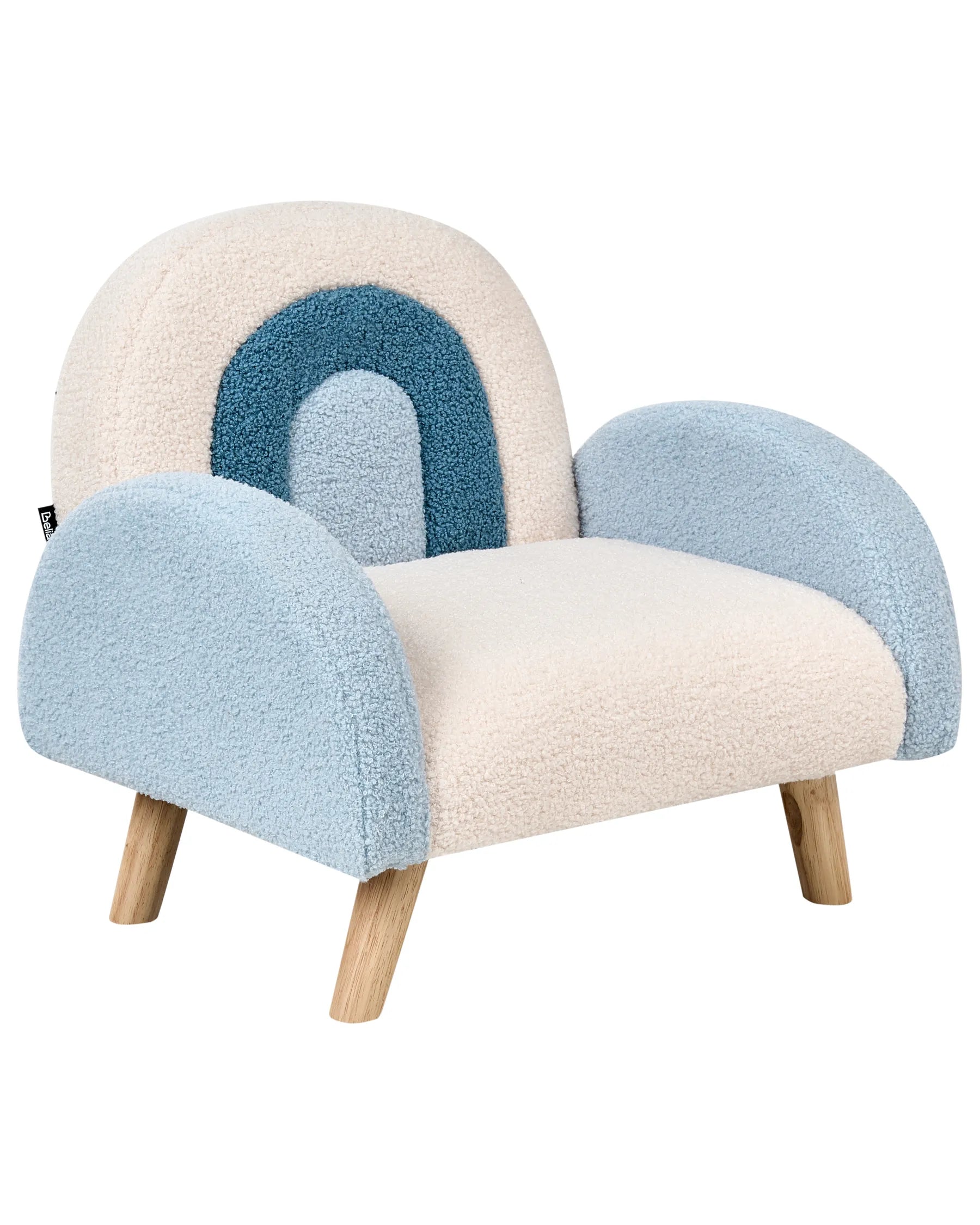 Kids Armchair Rainbow OMBO Boucle Light Blue