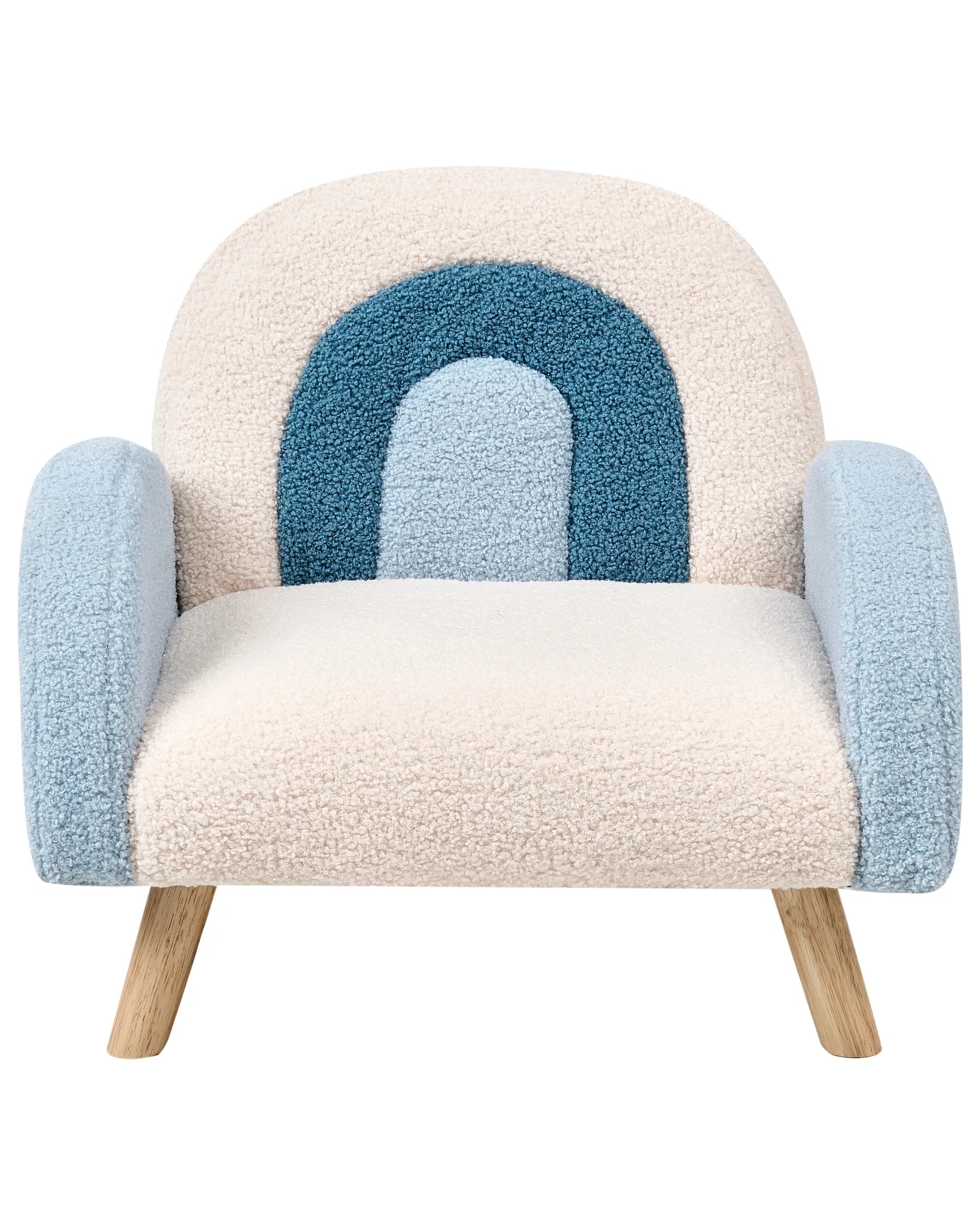 Kids Armchair Rainbow OMBO Boucle Light Blue