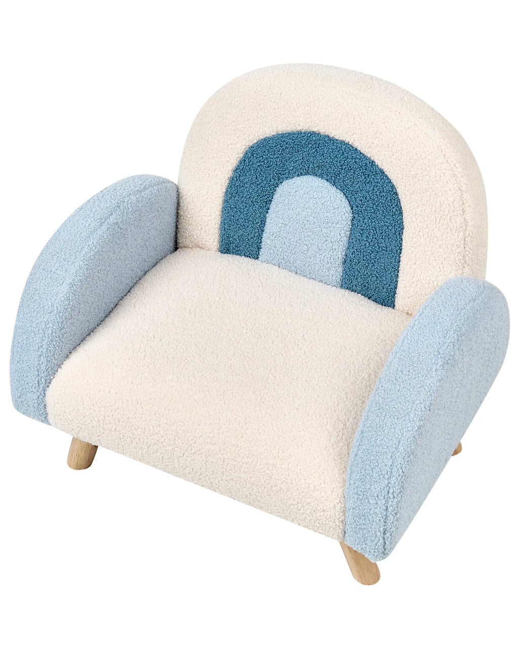 Kids Armchair Rainbow OMBO Boucle Light Blue