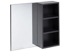 Bathroom Wall Mounted Mirror Cabinet JOINVILLE 60 cm Black