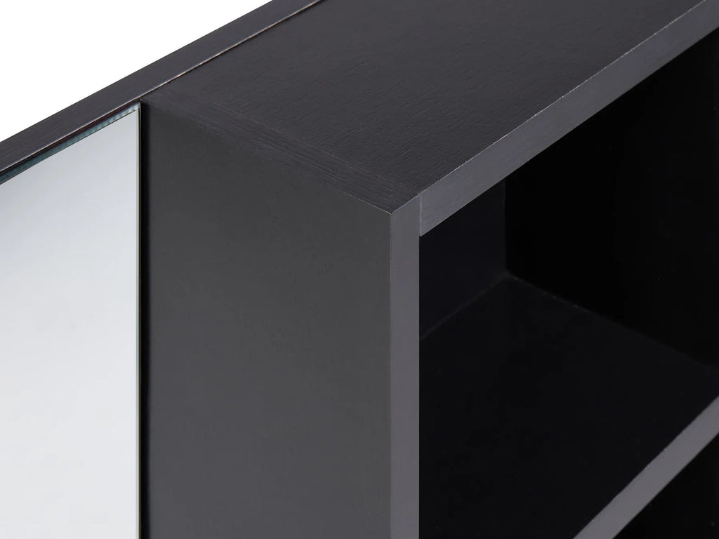 Bathroom Wall Mounted Mirror Cabinet JOINVILLE 60 cm Black