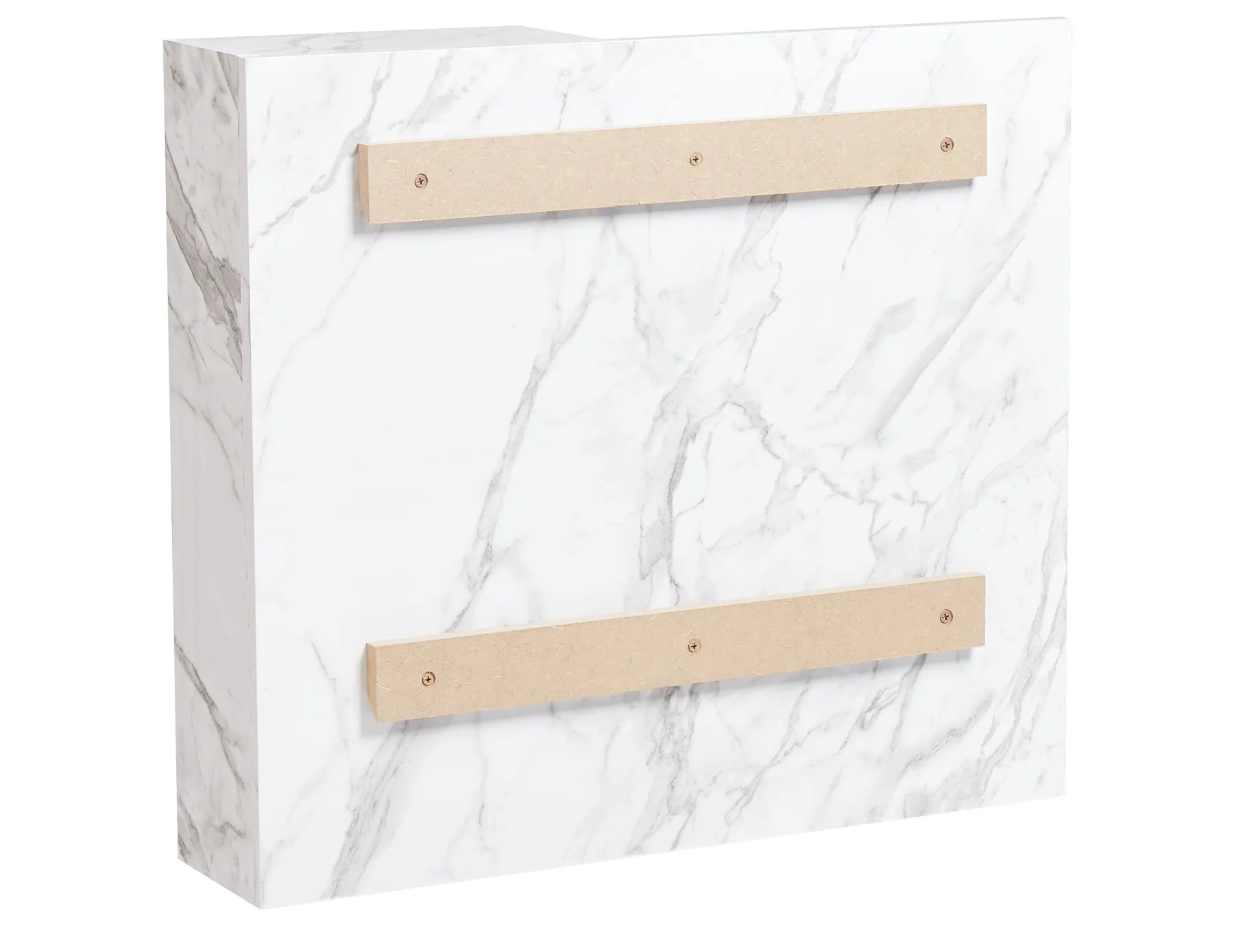 Bathroom Wall Mounted Mirror Cabinet JOINVILLE 60 cm 54 cm White Marble