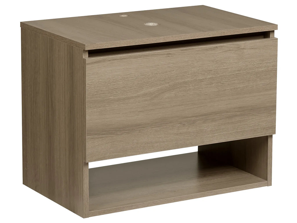 Wall Mounted Vanity Unit NATAL 60 cm Light Brown