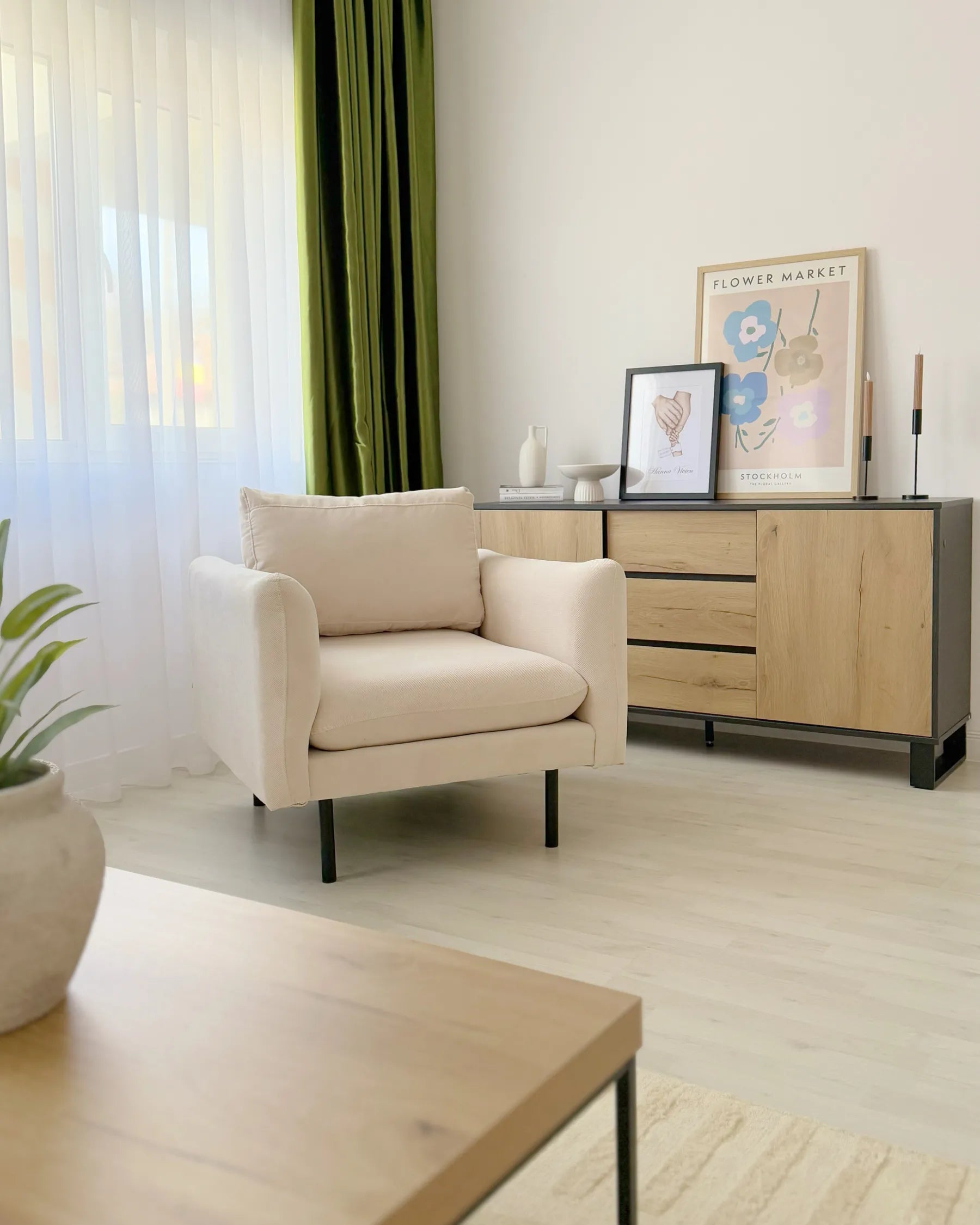 2 Door Sideboard ELDA Brown/ Black