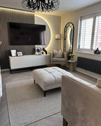 Ottoman ALNES Fabric Off-White