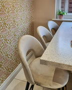 Set of 2 Bar Chairs FALTON Velvet Beige