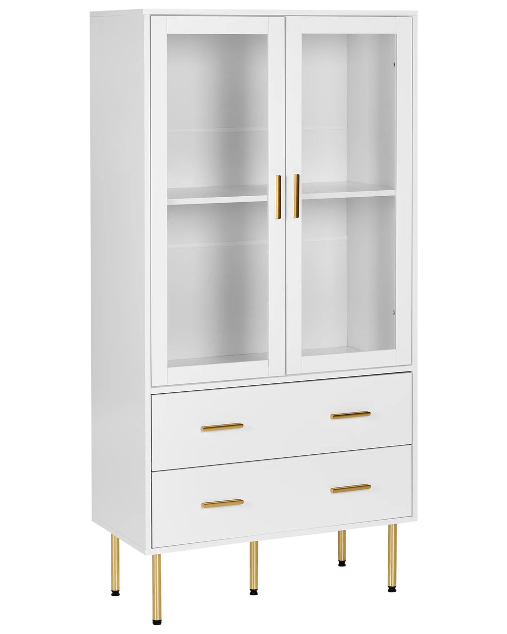 Glass Display Cabinet MILORA 80 cm White