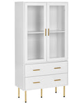 Glass Display Cabinet MILORA 80 cm White