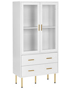 Glass Display Cabinet MILORA 80 cm White