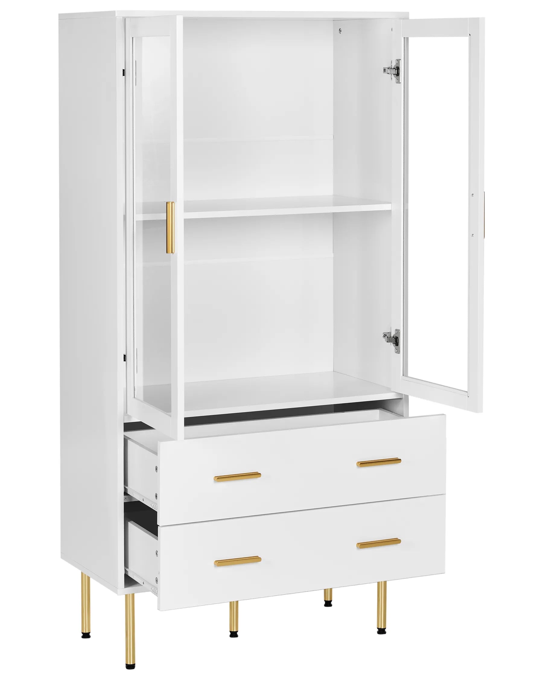 Glass Display Cabinet MILORA 80 cm White