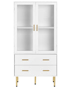 Glass Display Cabinet MILORA 80 cm White
