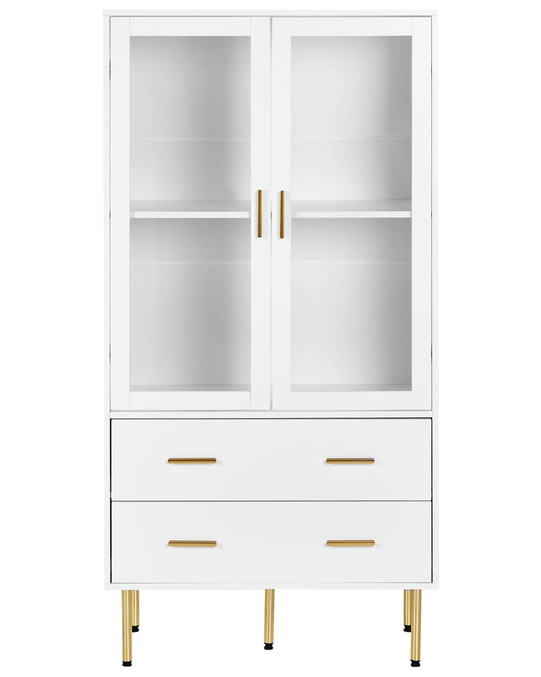 Glass Display Cabinet MILORA 80 cm White