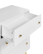 Glass Display Sideboard MILORA 160 cm White