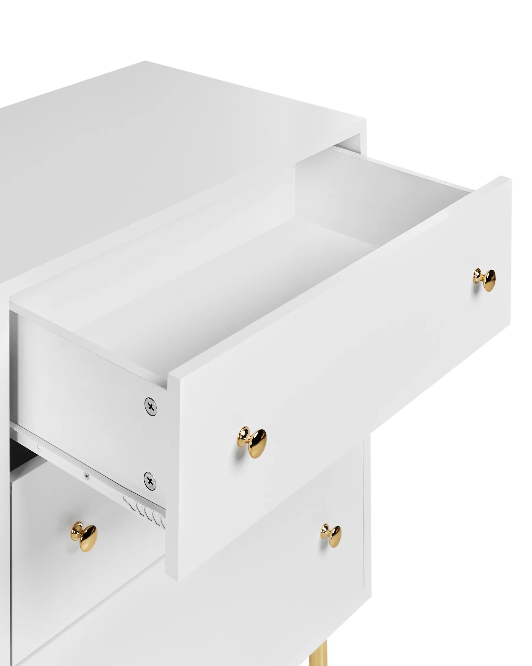 Glass Display Sideboard MILORA 160 cm White