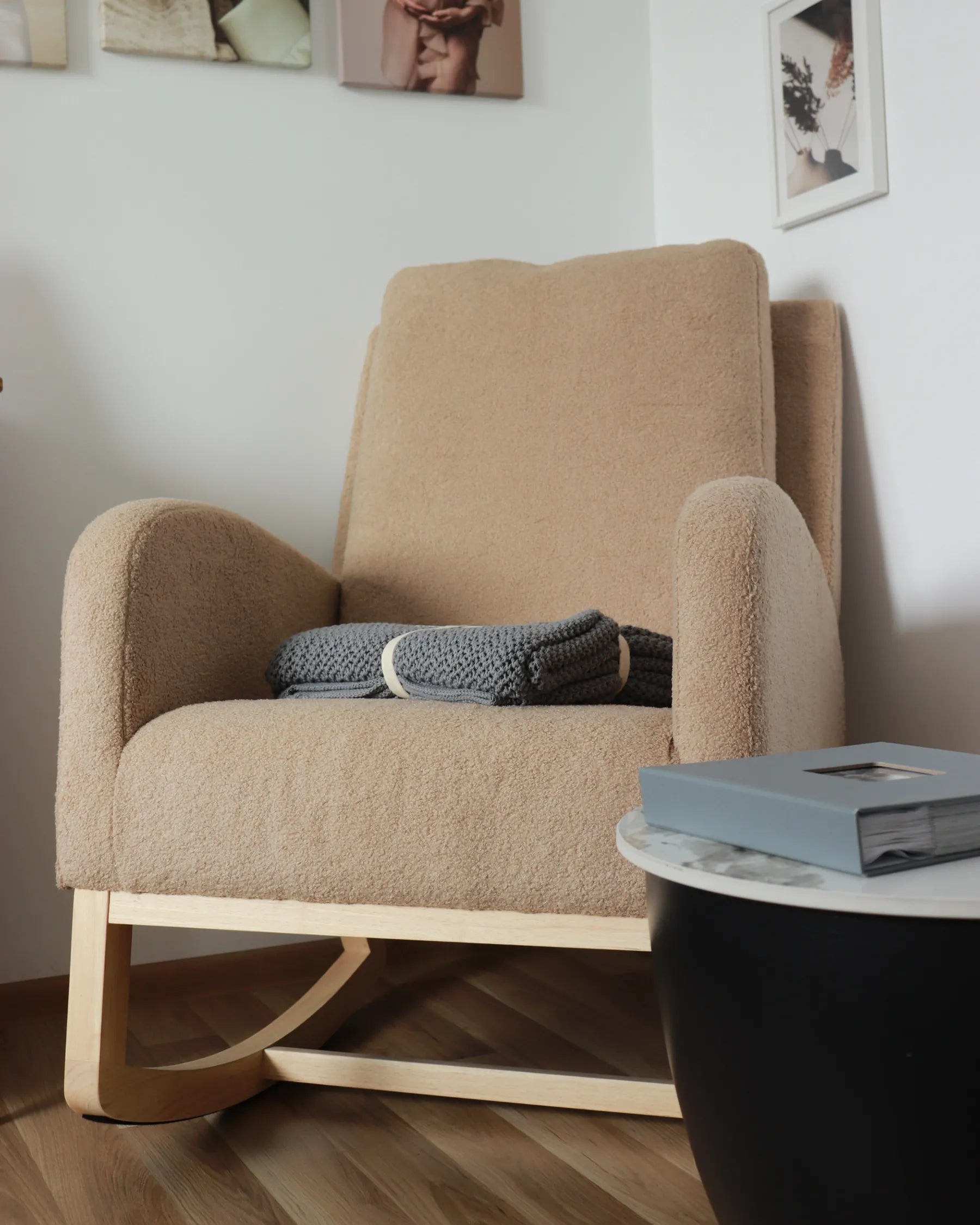 Rocking Chair ALSTA Boucle Beige