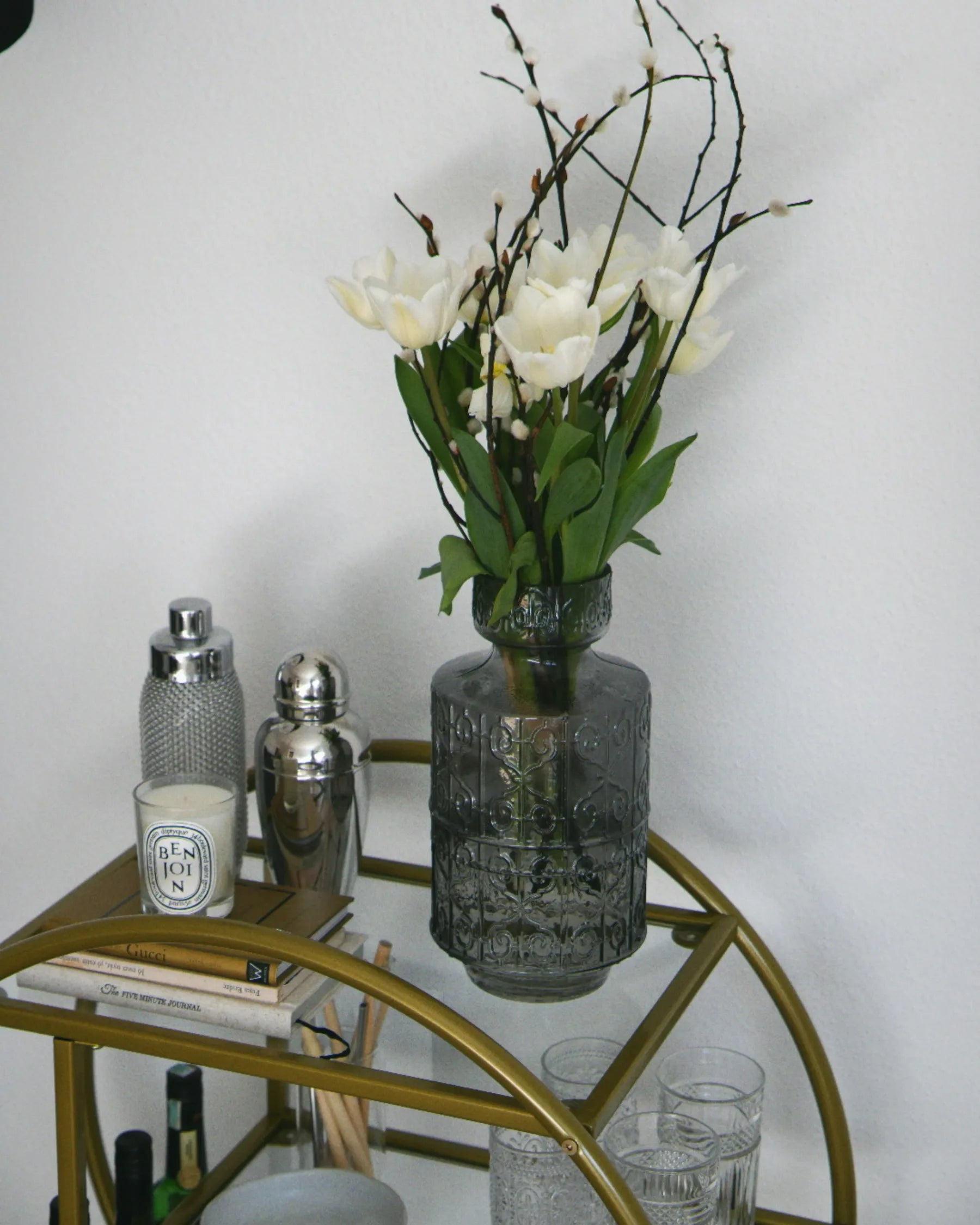 Kitchen Trolley COLTON Metal Gold