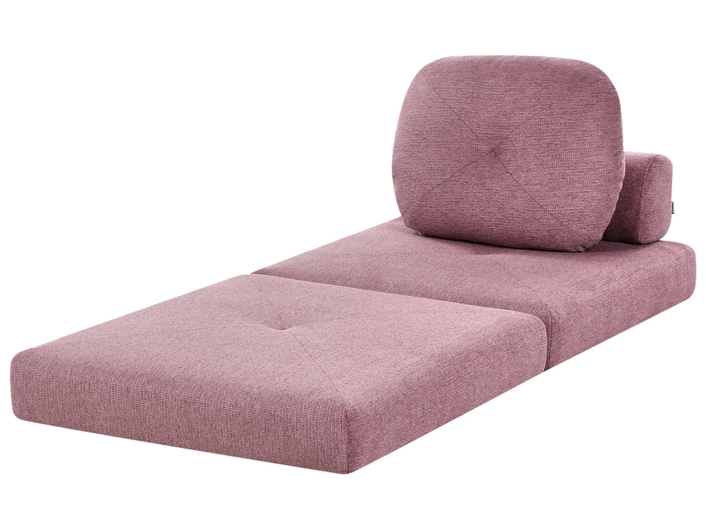 Single Sofa Bed OLDEN Fabric Pink