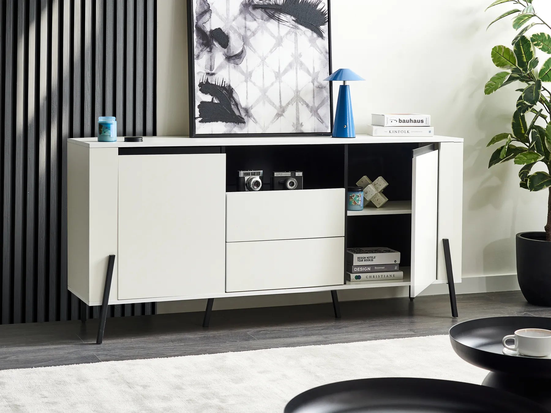 2 Door Sideboard BLACKPOOL White