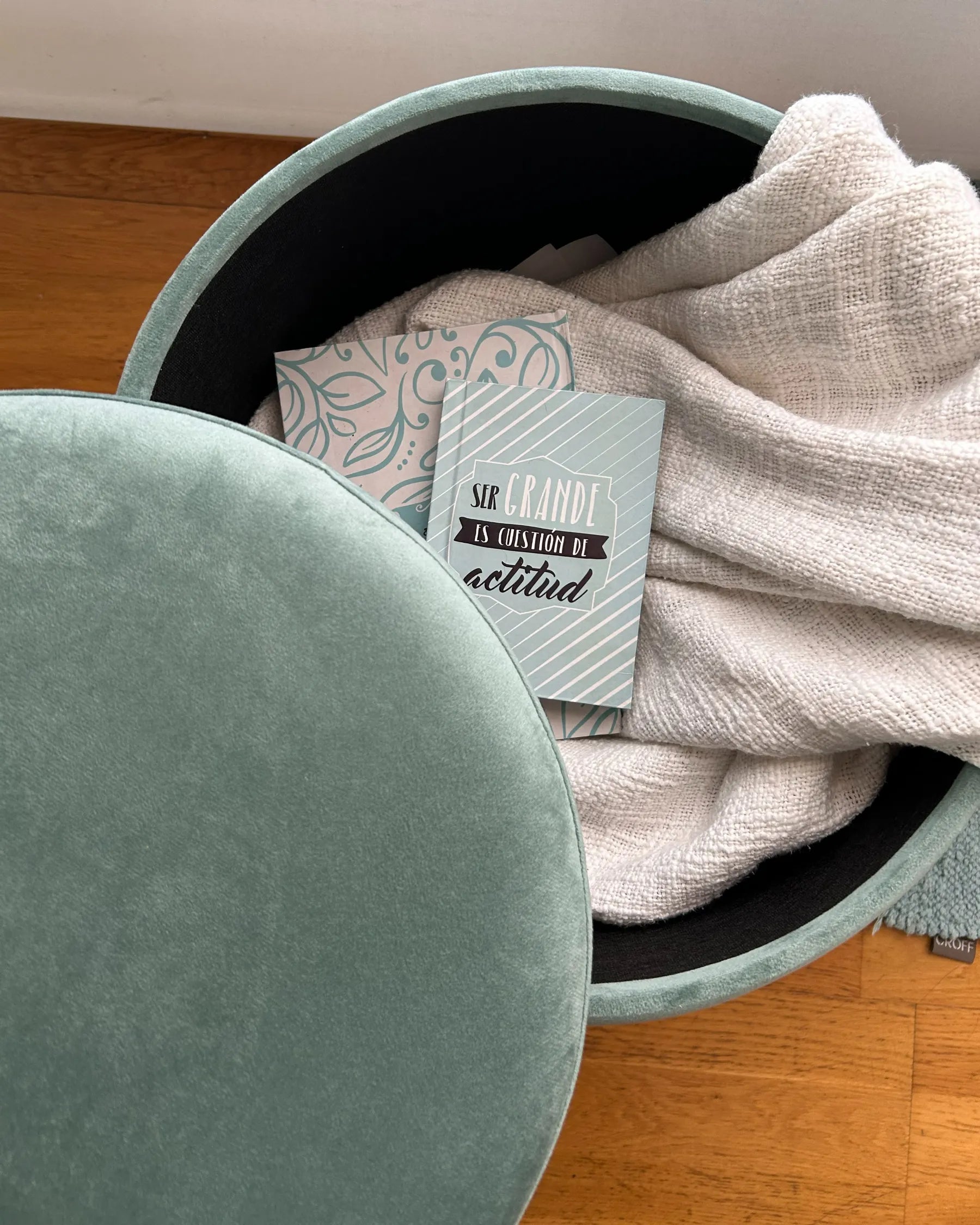 Storage Pouffe SILAS Velvet Mint Green