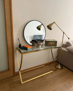 Console Table RINGGOLD Tempered Glass Gold