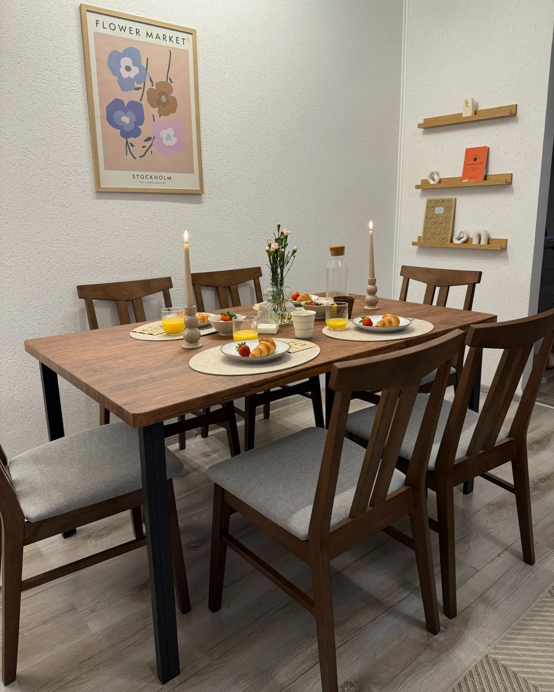 Dining Table LAREDO Dark Brown 150 cm 90 cm