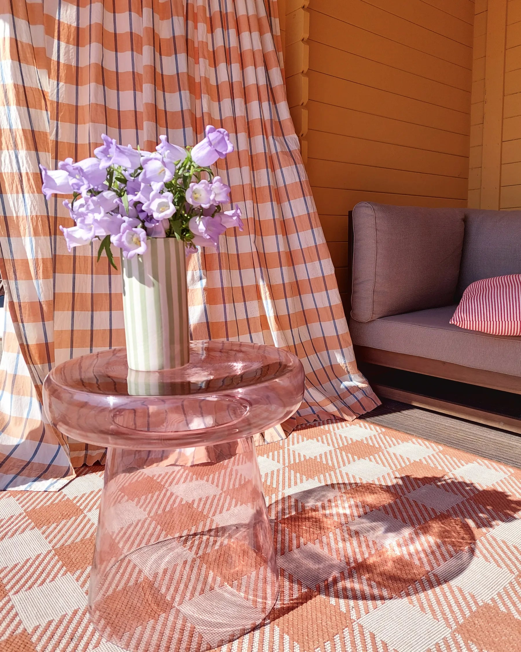 Side Table CALDERA Glass Red