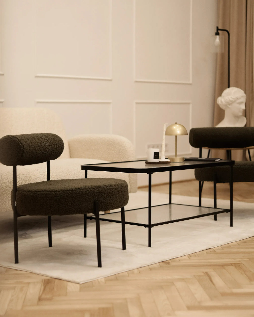 Coffee Table BLAIR Tempered Glass Black