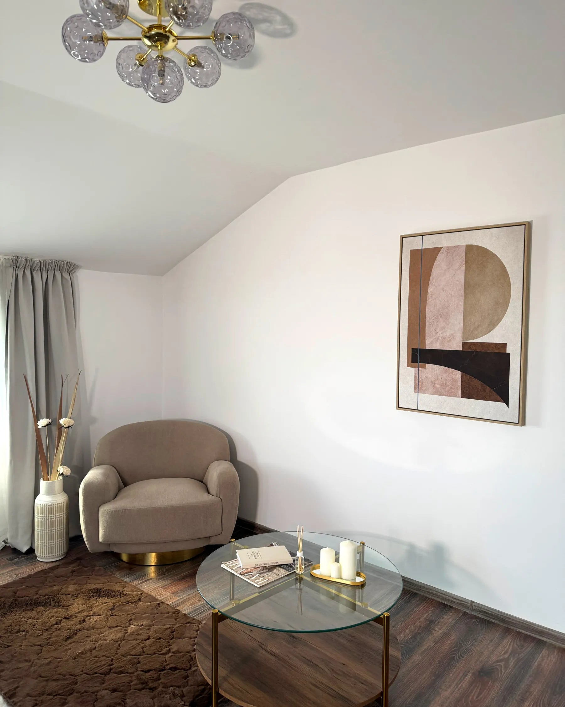 Armchair LEJRE Fabric Taupe