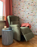 Electric Recliner Chair ELEGY With Footrest Fabric Green