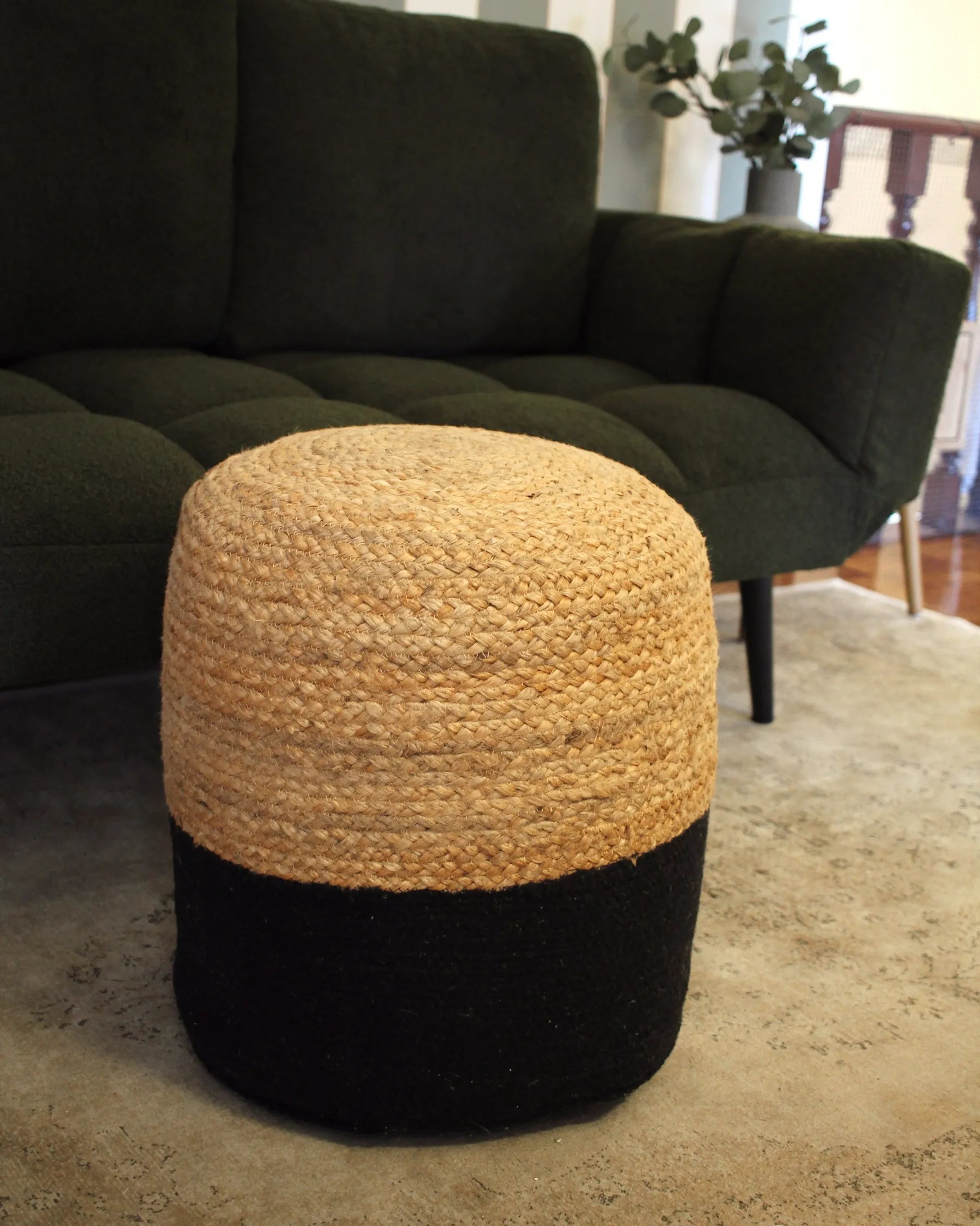 Pouffe DALAMA Jute Black