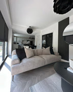 Sofa 3 Seater MATILA Fabric Light Grey