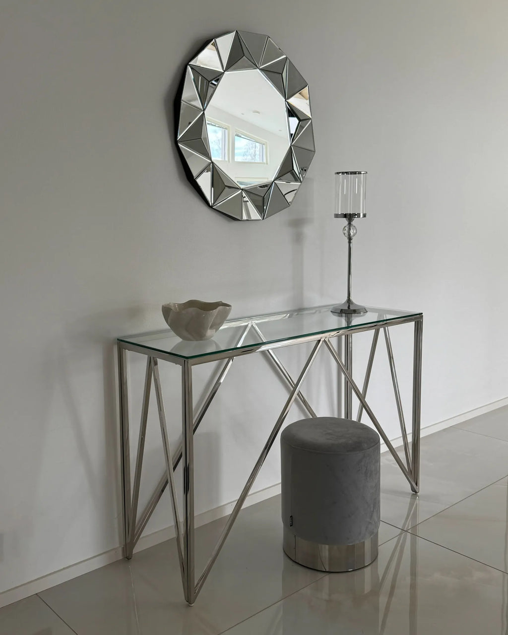 Pouffe BRIGITTE Velvet Grey