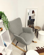 Rocking Chair ARSET Corduroy Light Blue