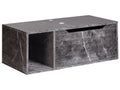 Wall Mounted Vanity Unit CASCAVEL 80 cm Black Marble