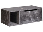 Wall Mounted Vanity Unit CASCAVEL 80 cm Black Marble