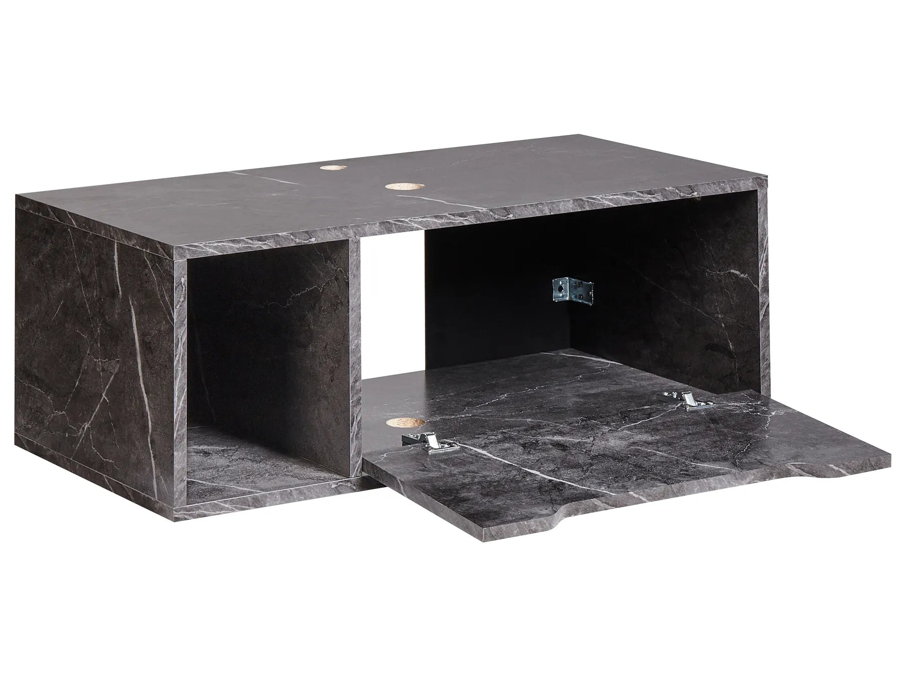 Wall Mounted Vanity Unit CASCAVEL 80 cm Black Marble