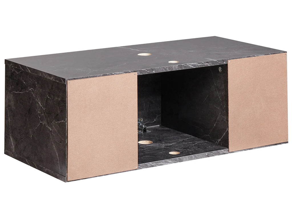 Wall Mounted Vanity Unit CASCAVEL 80 cm Black Marble