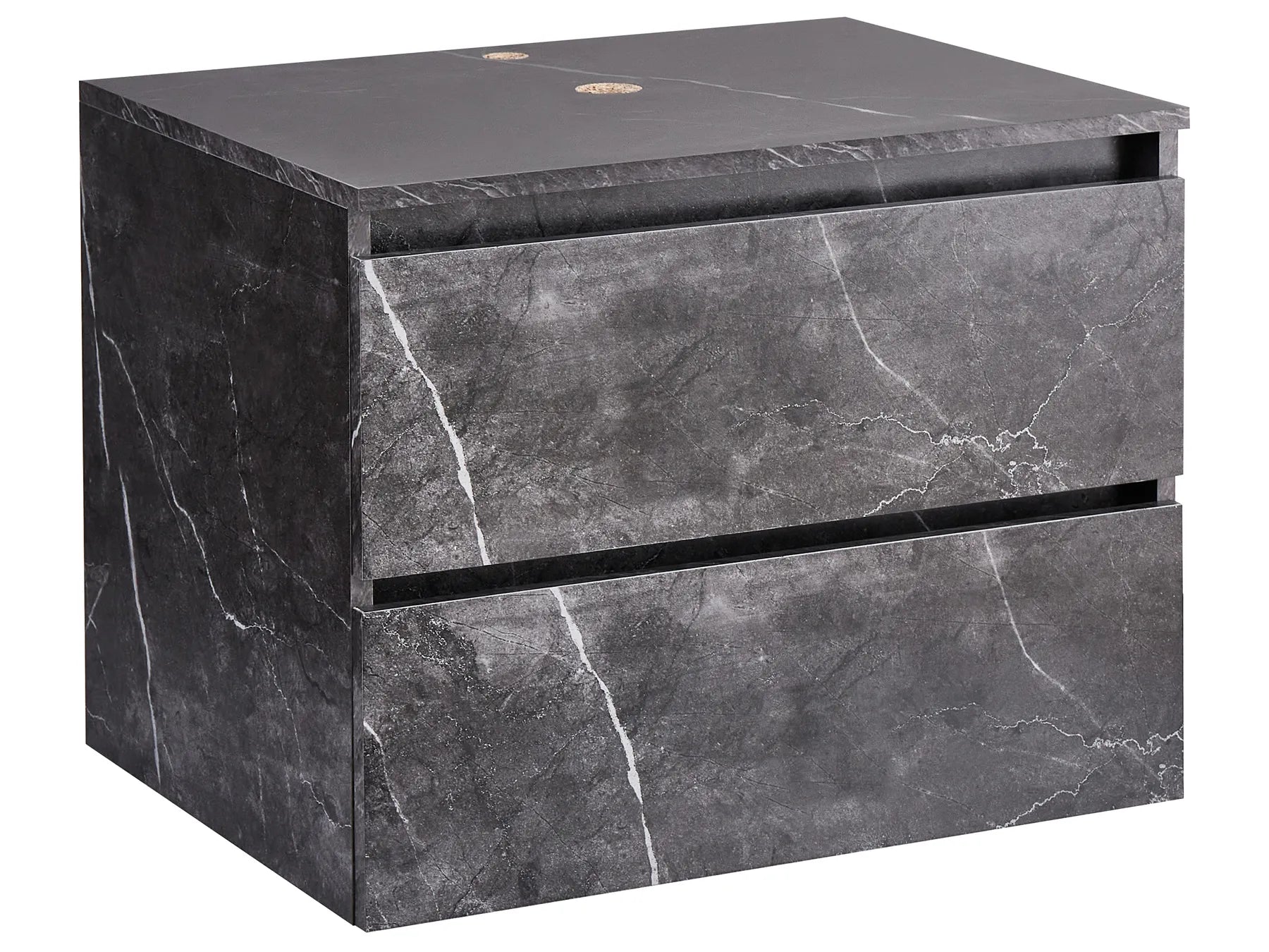 Wall Mounted Vanity Unit SERRA 60 cm Black Marble