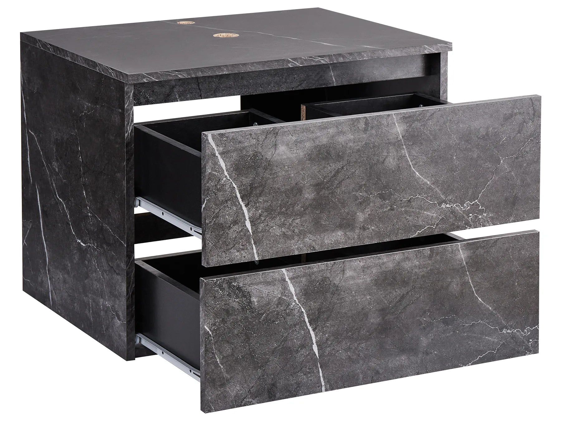Wall Mounted Vanity Unit SERRA 60 cm Black Marble