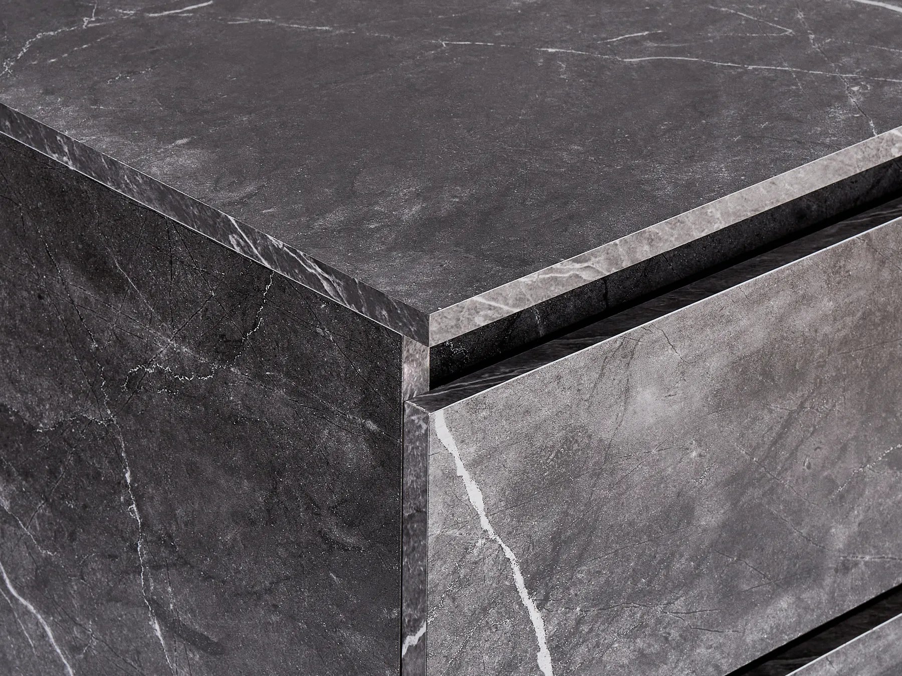 Wall Mounted Vanity Unit SERRA 60 cm Black Marble