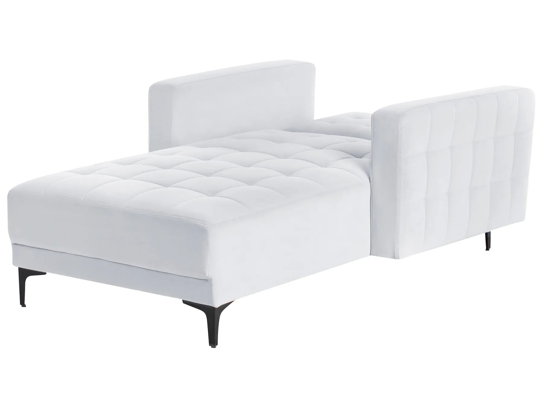 Chaise Longue ABERDEEN Velvet Light Grey