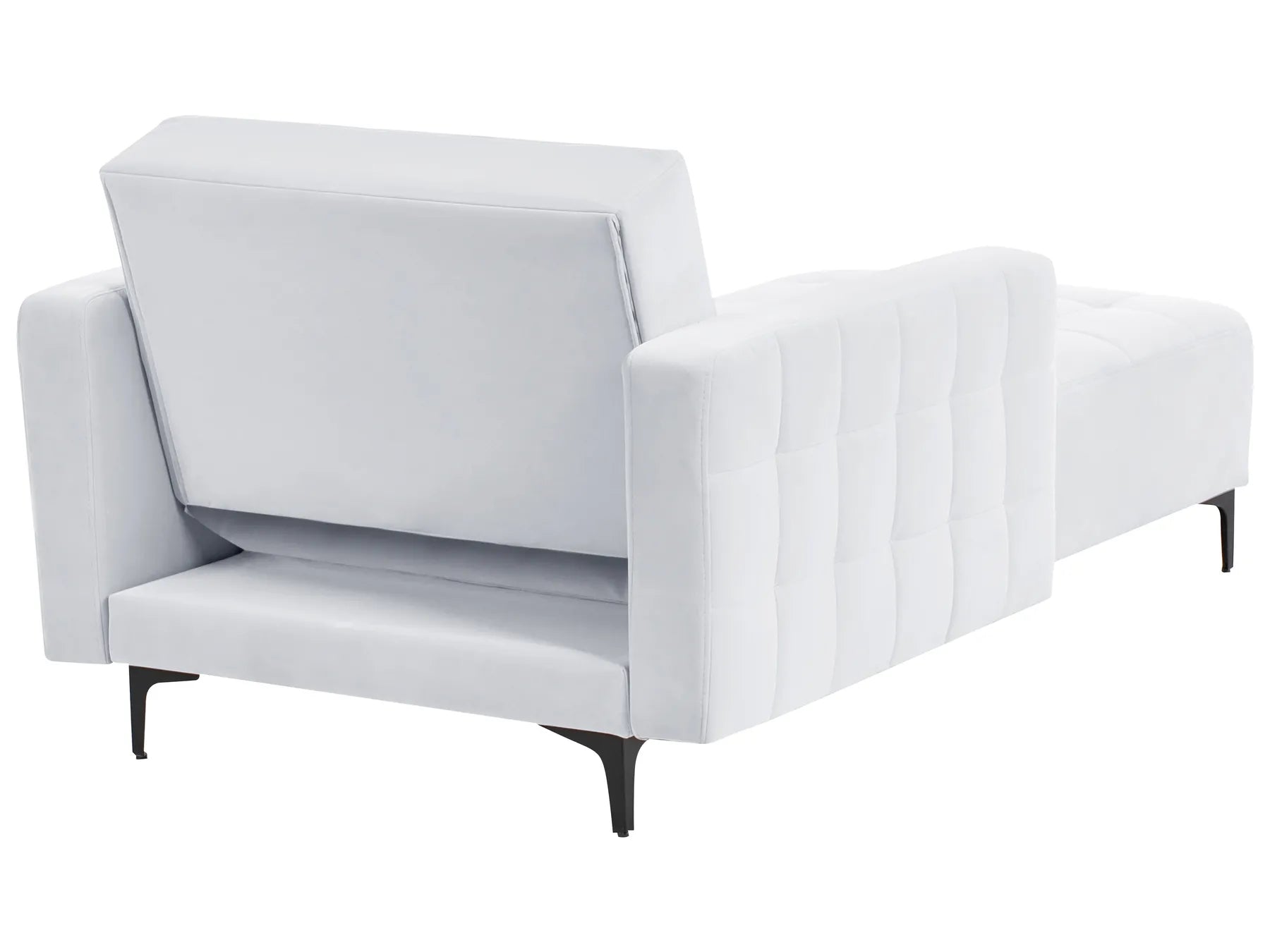 Chaise Longue ABERDEEN Velvet Light Grey