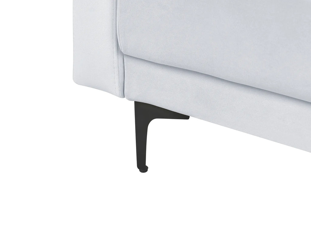 Chaise Longue ABERDEEN Velvet Light Grey