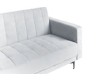 Modular Corner Sofa Bed 4 Seater ABERDEEN Velvet Light Grey Right Hand