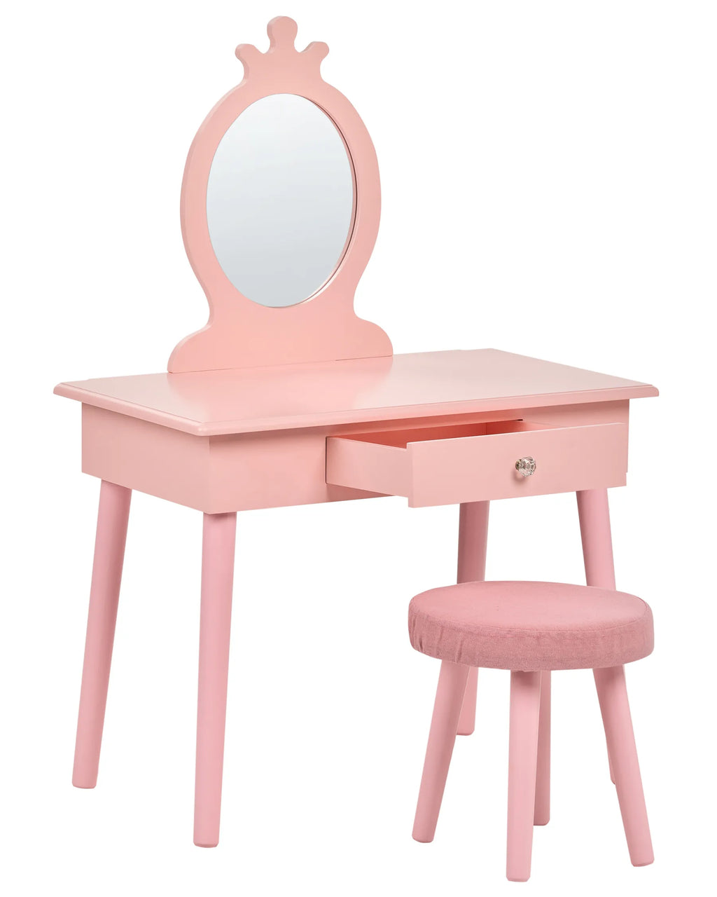 Kids Vanity Table with Stool MARGIE Pink