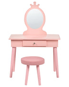Kids Vanity Table with Stool MARGIE Pink